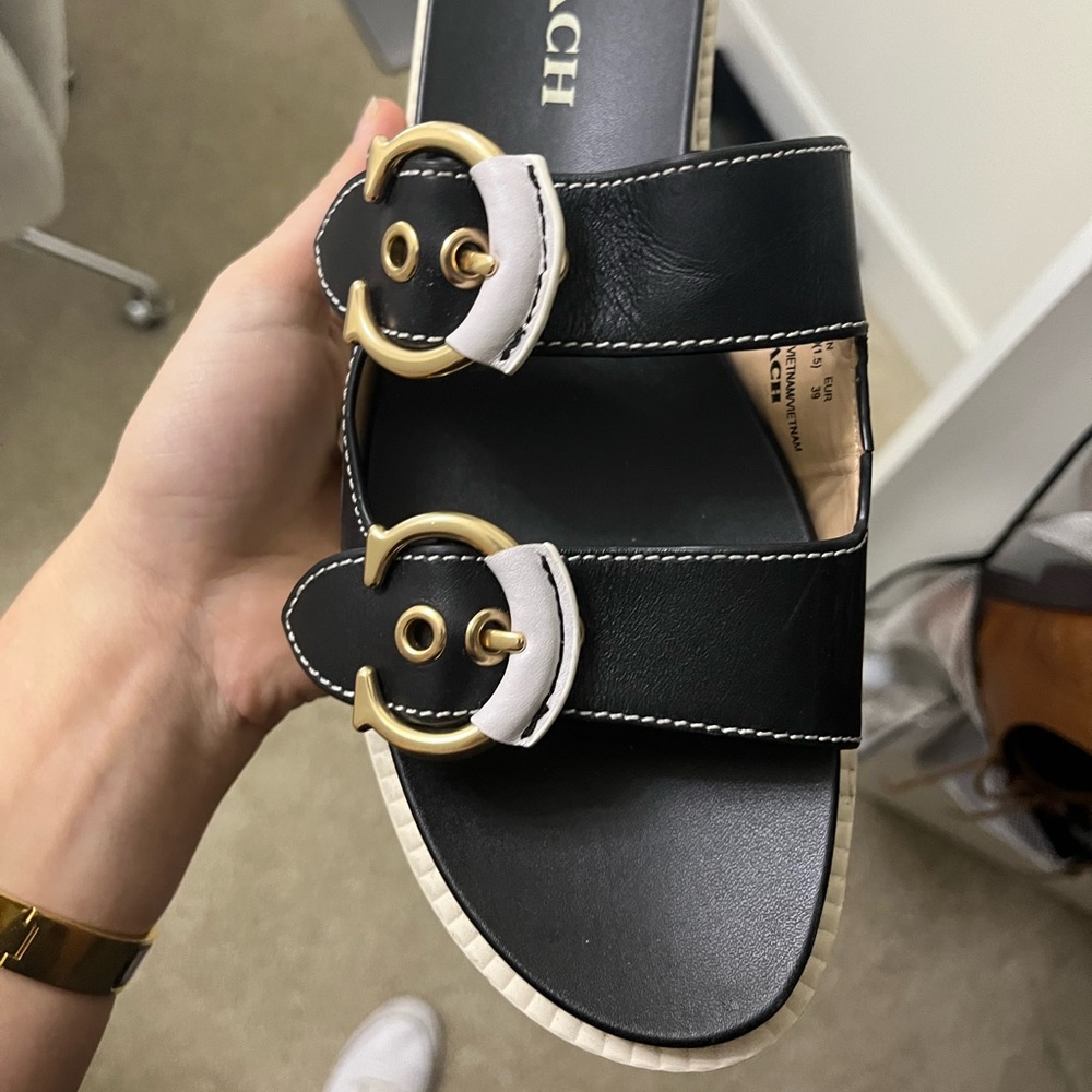 Coach Buckle Sandals